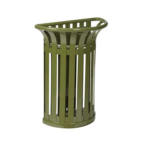 Image de CORBEILLE FIXATION MURALE VERT OLIVE TULIPE 35L