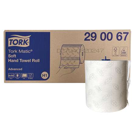 TORK MATIC ESSUIE-MAINS DOUX ROULEAU BLANC H1 150MX6RLX