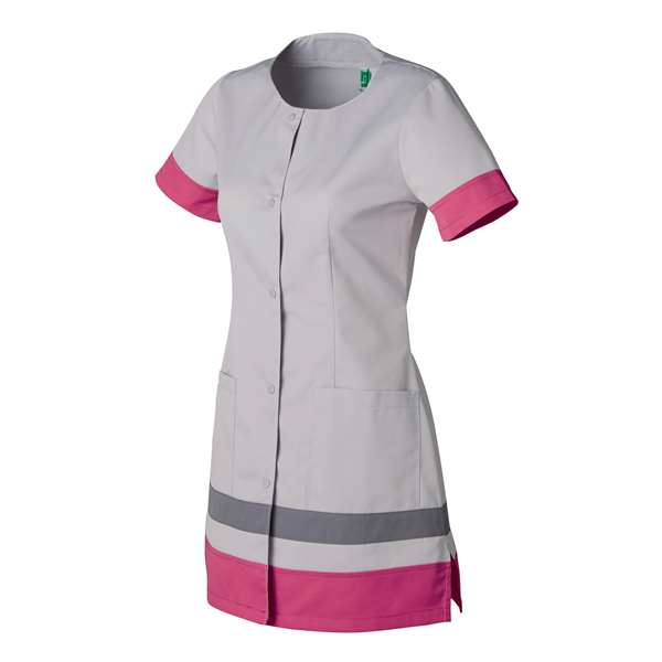Image de NOEMIE MANCHE COURTE POLY 65%-COT35% GRIS PERLE T0