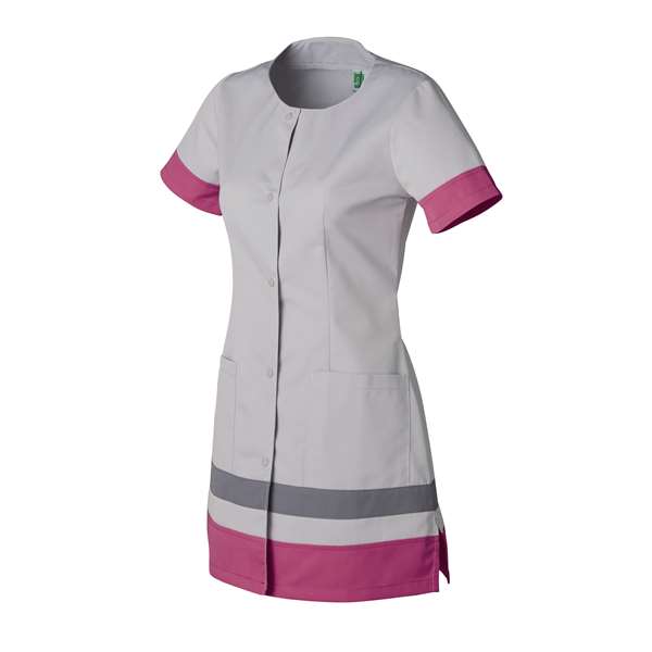 Image de NOEMIE MANCHE COURTE POLY 65%-COT35% GRIS PERLE T1