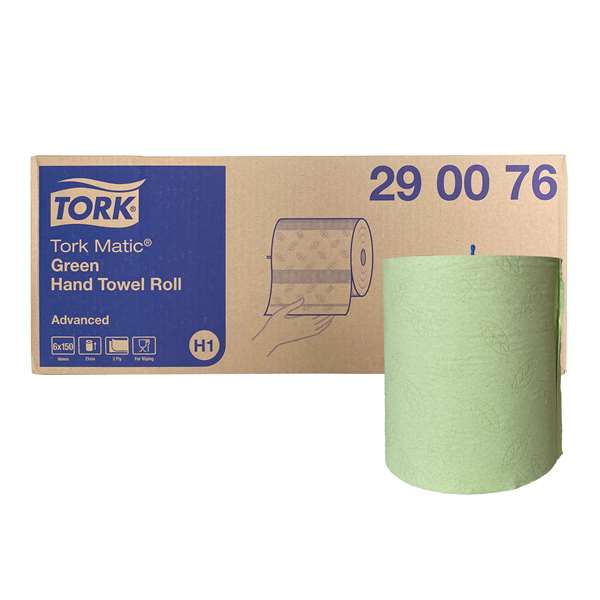 Image de TORK MATIC ESSUIE-MAINS ROULEAU VERT H1 150MX6RLX