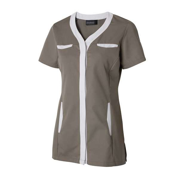 Image de DINA POLY65%-COT35% TAUPE/BLANC T6