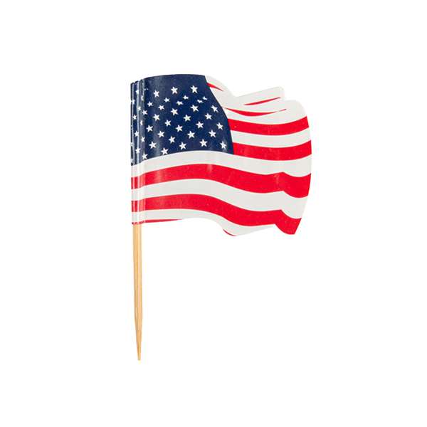Image de PIQUE DRAPEAU ONDULE USA H.65MM X144
