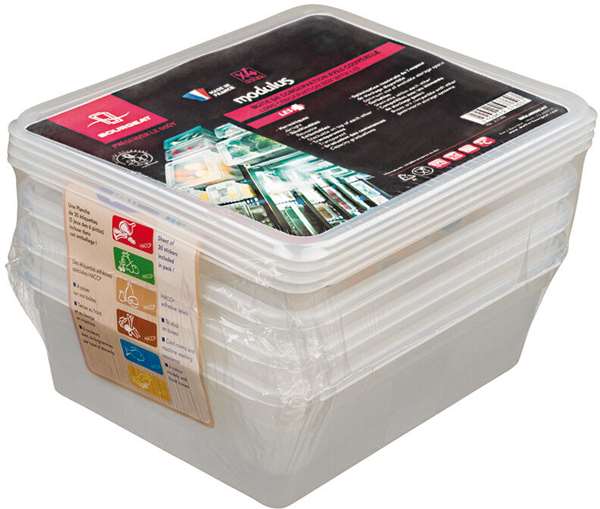 Image de BAC GASTRONORM CONTAINER MODULUS GN1/2 PROF.100MM PAR 4