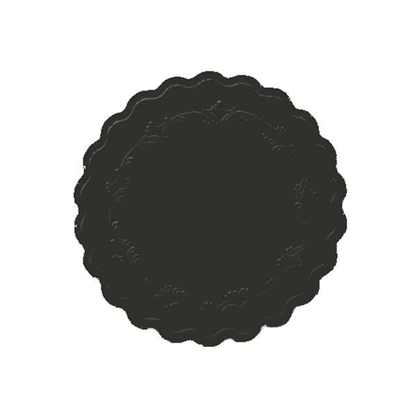 Image de DESSOUS DE VERRE OUATE ROND NOIR DIAM.9CM X2000