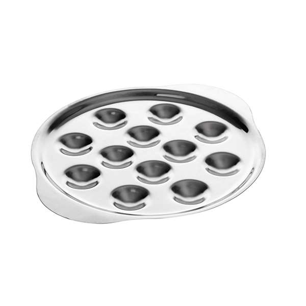 Image de ASSIETTE A 12 ESCARGOTS ACIER INOXYDABLE