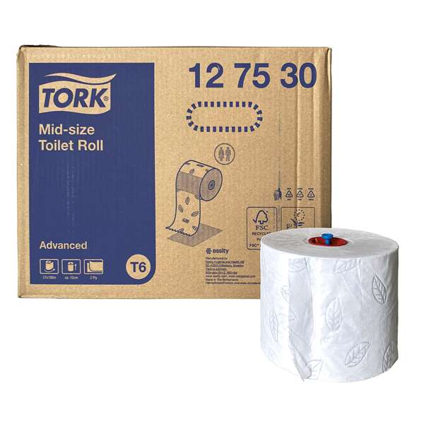 Image de TORK MID-SIZE PAPIER HYGIENIQUE BLANC T6 100MX27RLX