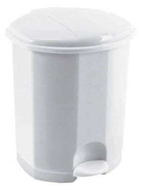 Image de POUBELLE A PEDALE PLASTIQUE PRIMA - 50L - BLANC
