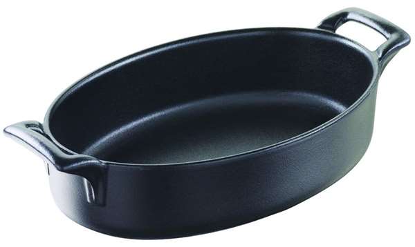 Image de PLAT OVAL PORCELAINE NOIR 'BELLE CUISINE' 40CL