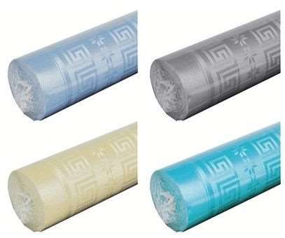 Image de NAPPE PAPIER DAMASSE PASTEL 50MX1.20M GRIS