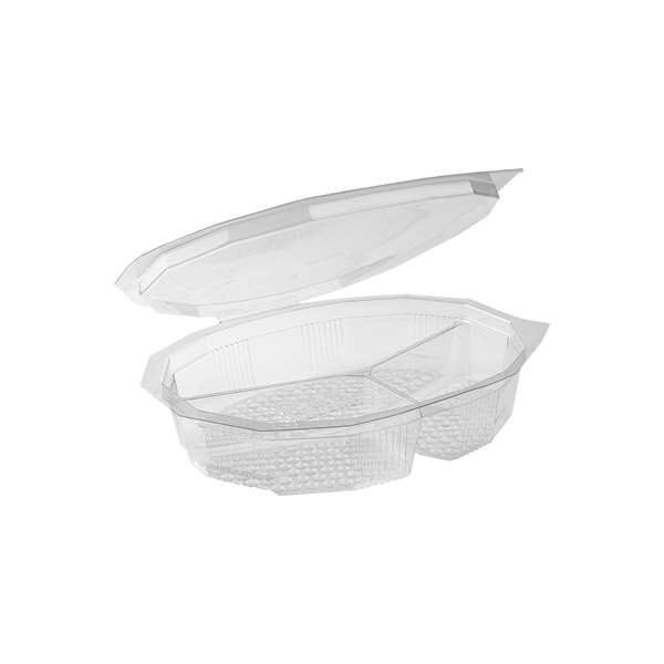 Image de BOITE CHARNIERE CRISTAL MULTIPACK 3 COMPARTIMENTS 550ML X240