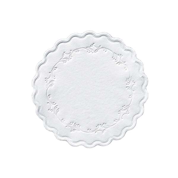 Image de DESSOUS DE VERRE OUATE ROND BLANC DIAM.9CM X2000