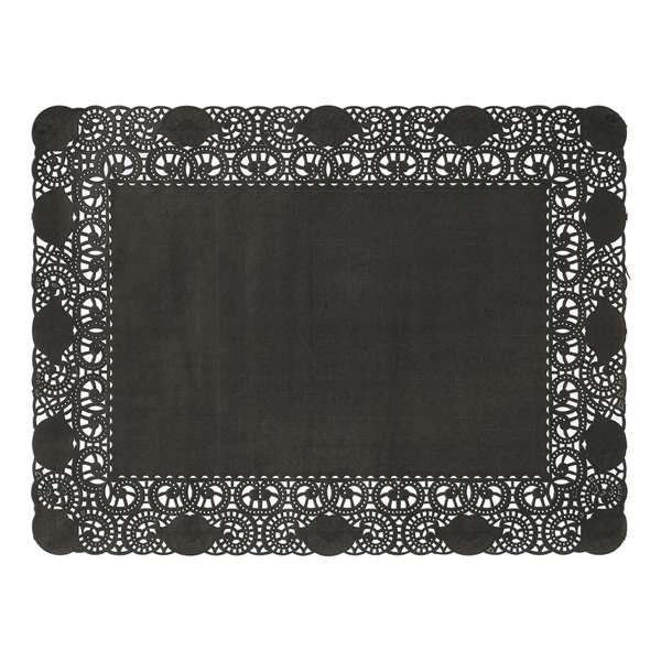 Image de DENTELLE RECTANGULAIRE NOIRE 30X40CM X250