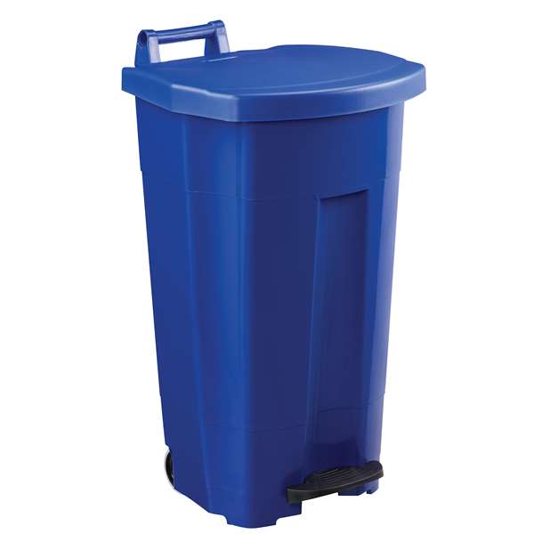 Image de POUBELLE MOBILE A PEDALE BLEU/BLEU BOOGY 90L