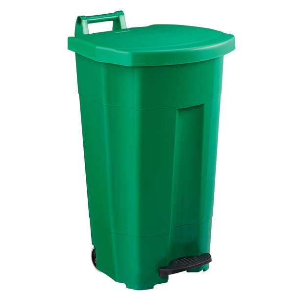 Image de POUBELLE MOBILE A PEDALE VERT/VERT BOOGY 90L