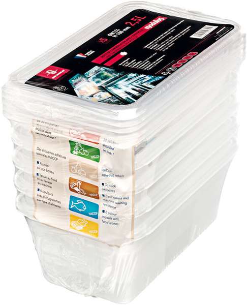 Image de BAC GASTRONORME PLASTIQUE DE STOCKAGE GN1/4 3.5L PAR 5