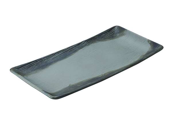 Image de ASSIETTE RECTANGULAIRE 'ARBORESCENCE' POIVRE (FTSL.300X150MM