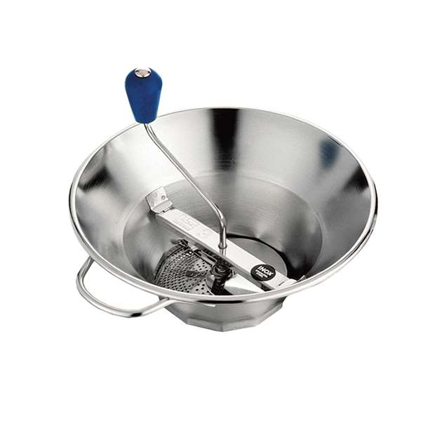 Image de MOULIN A LEGUMES INOX N°3 + 3 GRILLES AUX TROUS 1.5/2.5/4MM