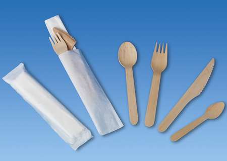 FOURCHETTE BOIS NATUREL SERVIPACK LONG.155MM X50