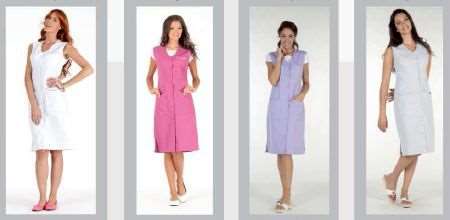 Image de LAURENE SANS MANCHE POLY 65%-COT35% GRIS PERLE/ROSA T5