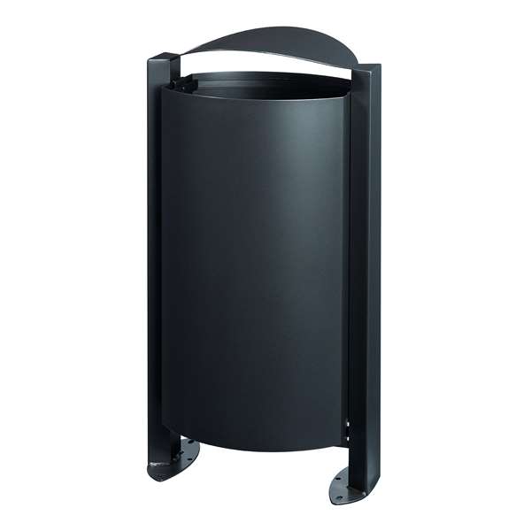 Image de CORBEILLE SUR PIED ANTHRACITE MAT ARKEA 100L
