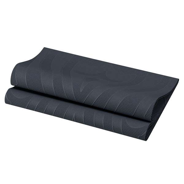 Image de SERVIETTE ELEGANCE LILY NOIRE 48X48CM X240