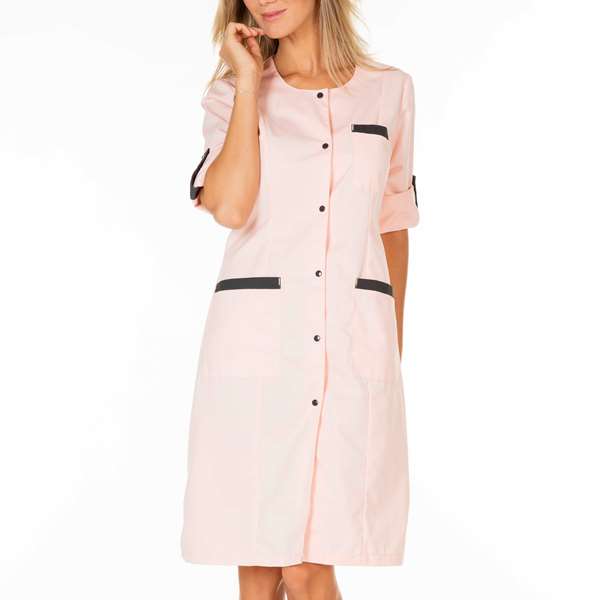 Image de BLOUSE CAROLINE MANCHE TRANSF POUDRE/CHARBON P.65%/C.35% T3