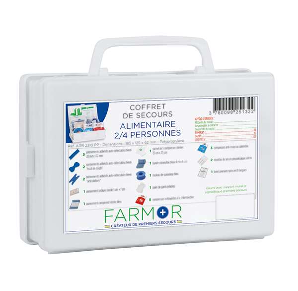 Image de COFFRET DE SECOURS 'AGRO ALIMENTAIRE' 2/4 PERSONNES