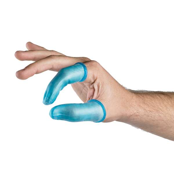 Image de DOIGTIER CAOUTCHOUC BLEU PAR 10