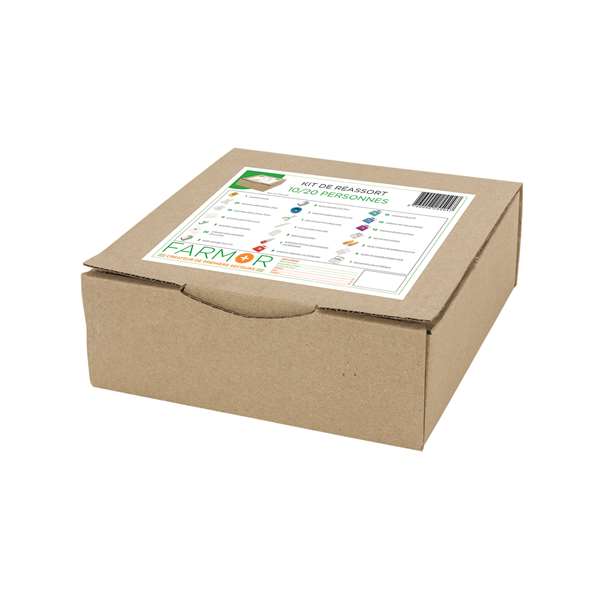 Image de KIT POUR ARMOIRE A PHARMACIE 10 A 20 PERSONNES EN CARTON