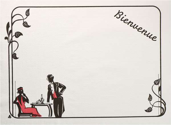 Image de SET DE TABLE PAPIER GAUFRÉ BIENVENUE 30X40CM X500