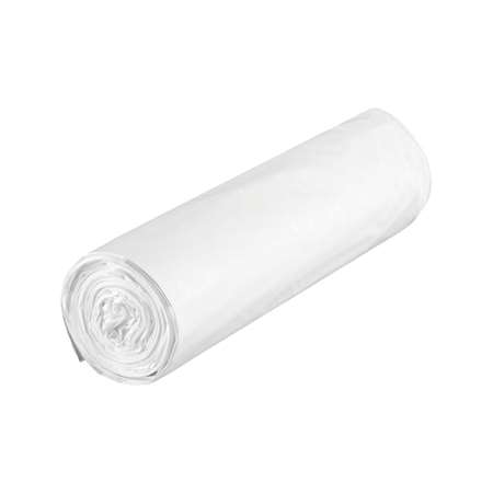 HOUSSE BLANCHE BIODEGRADABLE 240L LIEN COULISSANT 24MµX100