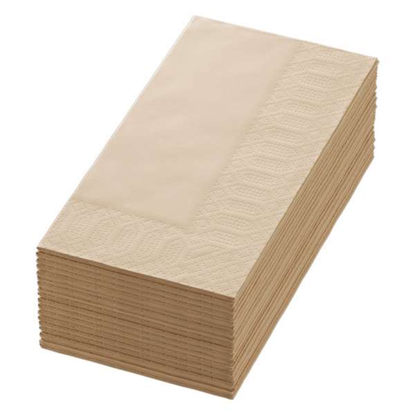 Image de SERVIETTE OUATE MARRON ECO 3P PLIAGE EN 8 40X40CM X1250