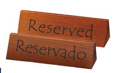 CHEVET POUR TABLE 'RESERVADO & RESERVED' X10