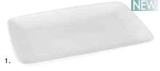 Image de ASSIETTE RECTANGLE BLANCHE CARPACCIO 31X21.5X2.5