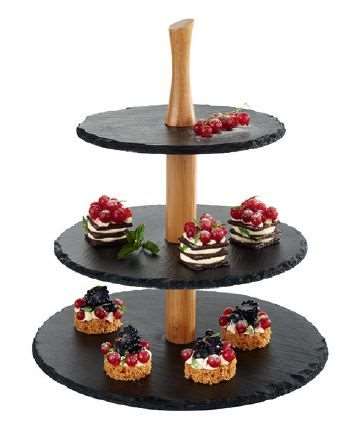 Image de SUPPORT GATEAUX EN ARDOISE (H.340MM)