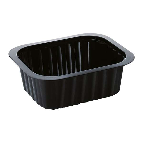 Image de BARQUETTE ACCOMPAGNEMENT 1 COMPARTIMENT NOIRE 470ML X300