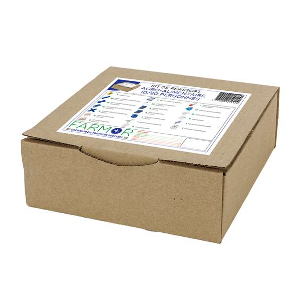 Image de KIT ARMOIRE PHARMACIE 'AGRO-ALIMENTAIRE' 10/20PERS EN CARTON