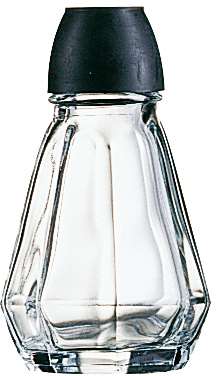 Image de SALIERE POIVRIERE DAMIER BOUCHON PLASTIQUE NOIR DIAM.45MM