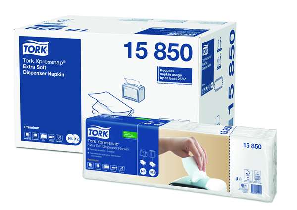 Image de TORK XPRESSNAP SERVIETTE BLANCHE 2P N4 (FT21,3X16,5CM)X8000