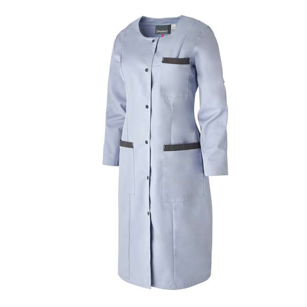 Image de BLOUSE CAROLINE MT POLY65%-COT35% LAVANDE/CHARBON T1