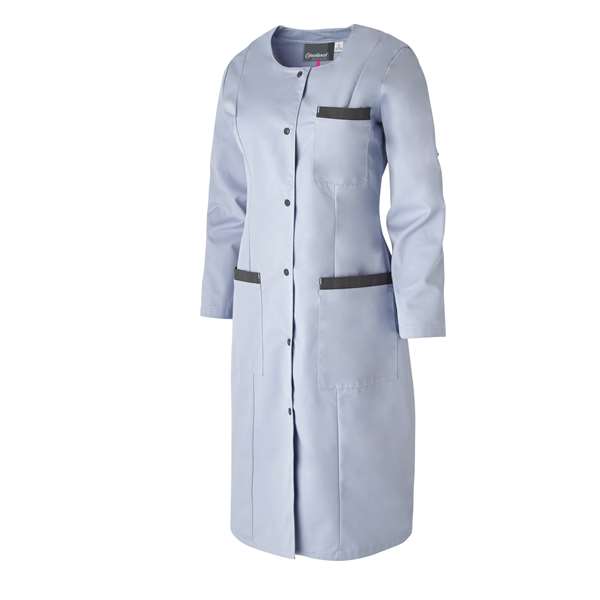 Image de BLOUSE CAROLINE MT POLY65%-COT35% LAVANDE/CHARBON T4