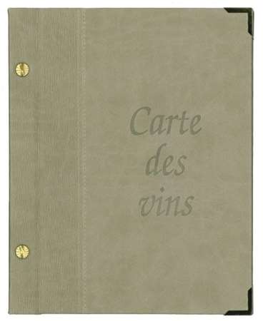 CARTE DES VINS MURANO BEIGE (FTS.18.5X23.5CM)+3INTERCALAIRES