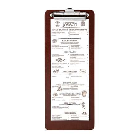 PORTE MENU AVEC PINCE BOIS FONCE (FTS345X140MM)