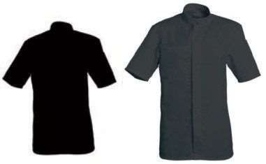 Image de VESTE CUISINIER LUCAS MANCHE COURTE POLY/COT GRIS NIMBUS T6