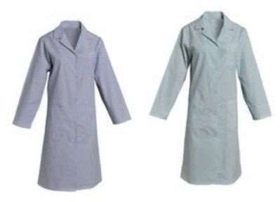 Image de BLOUSE MADONA MANCHES LONGUES RAYE POLY/COT BLEU CIEL T5