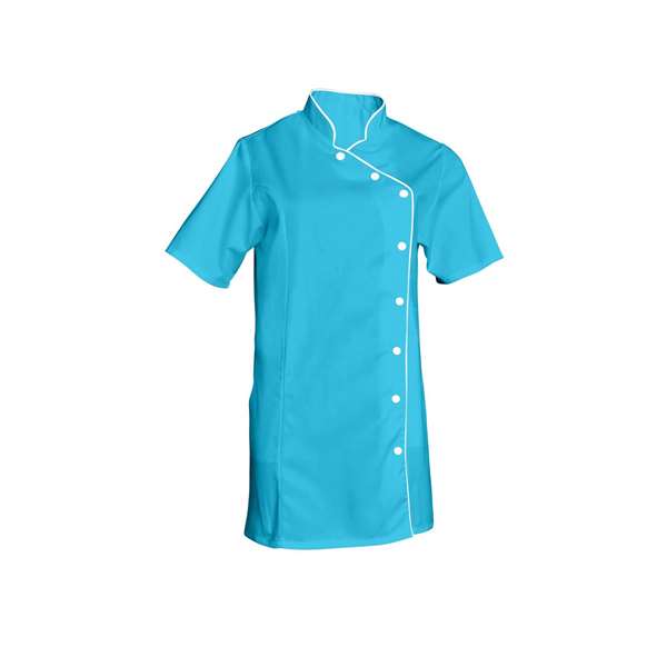 Image de TUNIQUE ODILE MANCHES COURTES POLY/COT 195GRS BLEU ATOLL T2