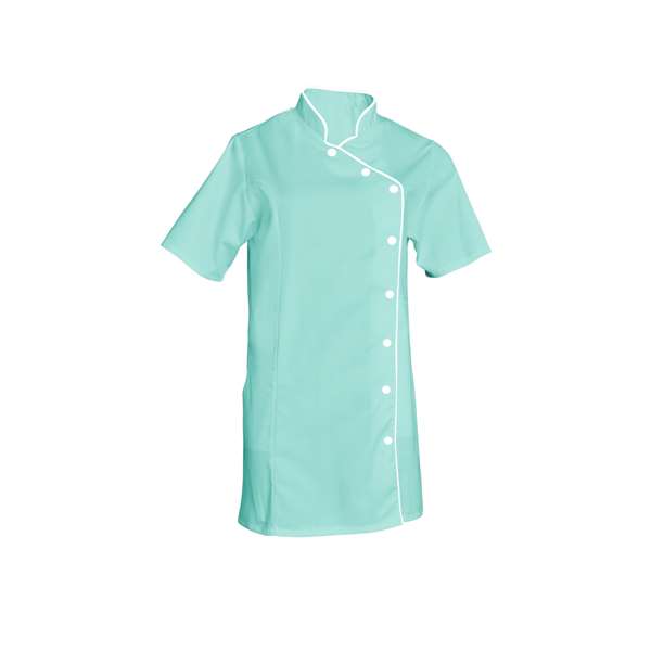 Image de TUNIQUE ODILE MANCHES COURTES POLY/COT 195GRS VERT NIL T5