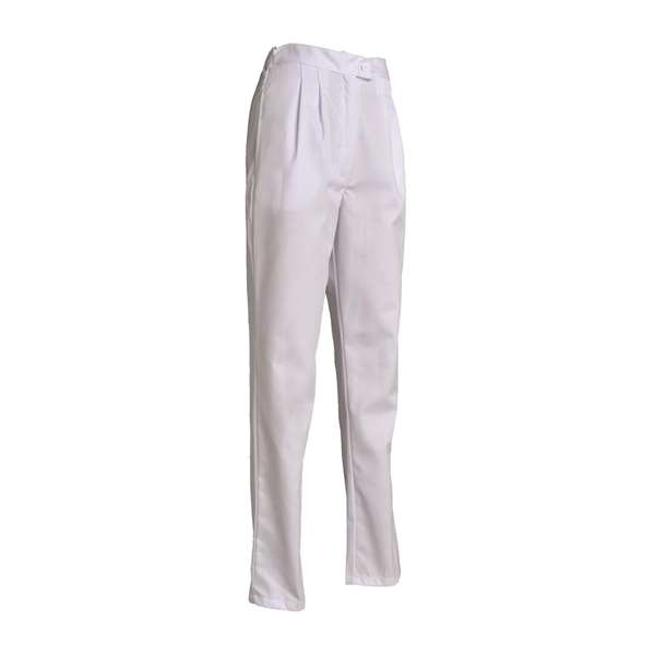 Image de PANTALON ELASTIQUE A BRAGUETTE GISELE BLANC POLY/COT T2