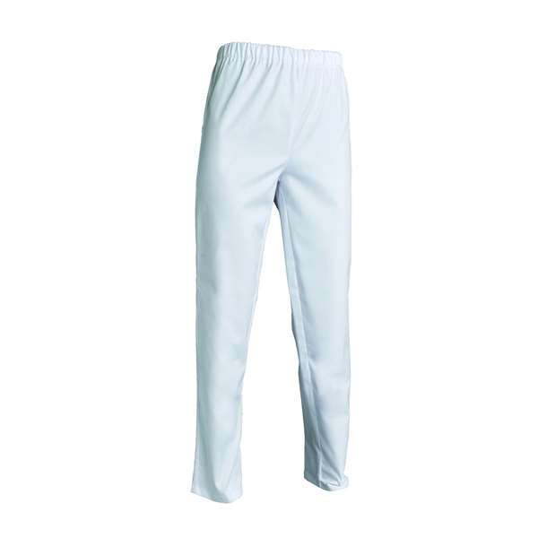 Image de PANTALON ANDRE TAILLE ELASTIQUE BLANC 100 %COTON T5